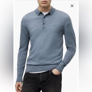 All Saints Mode Long Sleeve Merino Wool Polo
Size XS